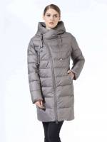 Casual Grey Short Regular Fit Women Winter Coats 8616