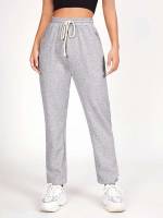 Grey  Pocket Women Bottoms 704