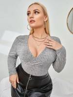   Wrap Plus Size Bodysuits 2247