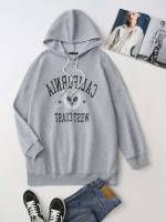 Long Sleeve Letter Oversized Plus Size Sweatshirts 351