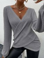  Deep V Neck Long Sleeve Women Clothing 695