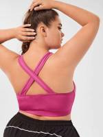   Hot Pink Plus Size Sports Bras 6506