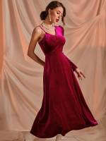 Hot Pink Glamorous Maxi One Shoulder Weddings  Events 6592