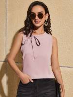  Regular Fit Hot Pink Knot Women Clothing 1280