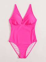 Hot Pink  Casual Women Beachwear 3257