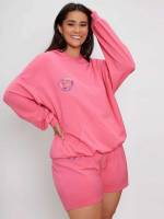  Embroidery Long Casual Plus Size Sweatshirts 9139