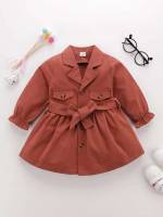 Casual Khaki Plain Baby Clothing 9680