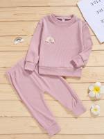  Khaki Round Neck Baby Sets 96