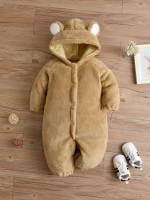 Cute Long Sleeve Long Plain Baby Sleepwear 3367