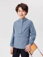 Plain Long Sleeve Casual Kids Clothing 2594