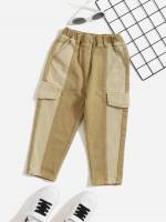 Colorblock Khaki Pocket Toddler Boys Denim 7143