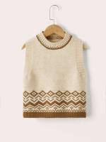 Chevron Casual Stand Collar Kids Clothing 2489