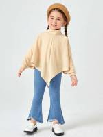 Casual Plain Long Toddler Girls Clothing 8691