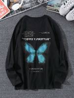  Butterfly Round Neck Khaki Men T-Shirts  Tanks 605