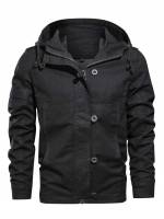 Long Sleeve Hooded Casual Regular Men Jackets 7597