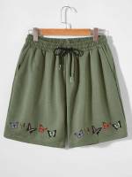 Khaki Animal Men Shorts 5750