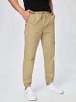  Casual Drawstring Cropped Men Pants 74