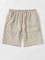  Khaki Casual Pocket Men Shorts 249