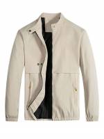 Stand Collar Casual Regular Pocket Men Jackets 2972