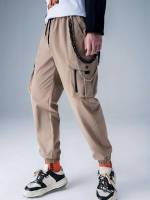 Regular Fit Pocket Casual Long Men Pants 406