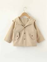  Long Sleeve Regular Fit Button Front Toddler Boy Coats 1296