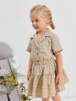  Preppy Lapel Regular Kids Clothing 8536