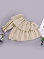  Ruffle Dressy Plain Kids Clothing 5895