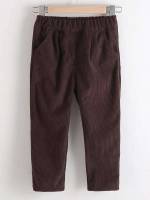 Plain Khaki Casual Toddler Girl Pants 2777