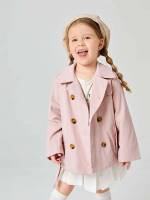 Dressy  Lapel Toddler Girl Trench Coats 3388