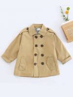 Double Button Collar Regular Fit Khaki Kids Clothing 8240