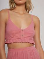 Spaghetti Strap Plain Underwear  Sleepwear 6987