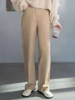  Plain Khaki Women Pants 8924