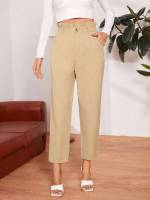 Cropped Khaki Women Clothing 5133