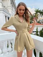  Short Half Sleeve Elegant Women Jumpsuits  Bodysuits 104