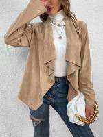  Khaki Waterfall Women Coats 706