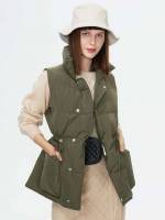 Sleeveless Long Casual Women Winter Coats 636