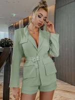  Khaki Elegant Women Suits 5609