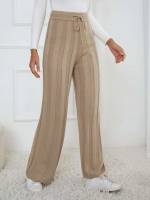  Long Khaki Casual Women Sweater Pants 8370