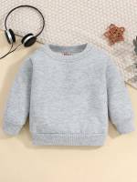 Round Neck Regular Casual Regular Fit Baby Sweatshirts 6178