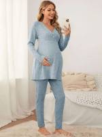  Casual V neck Maternity 8844