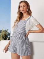  Pocket Spaghetti Strap Sleeveless Maternity Jumpsuits 1703