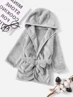 Belted Hooded Long Sleeve Baby  Mom 2983