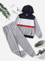 Regular Fit Colorblock Hooded Kids Clothing 306