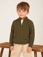 Stand Collar Light Grey Casual Zipper Toddler Boys Clothing 992