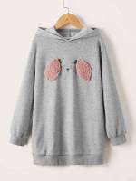 Casual Light Grey Cartoon Girls Clothing 22