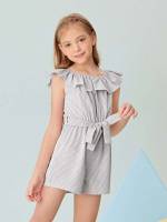  Regular Fit Light Grey Girls Jumpsuits 2528