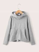 Regular Hooded Long Sleeve Regular Fit Kids Clothing 739