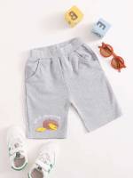 Light Grey Regular Fit Letter Toddler Boys Bottoms 3154