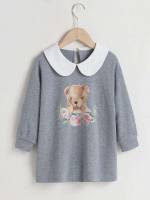  Regular Fit Long Sleeve Peter Pan Collar Kids Clothing 6236