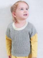  Round Neck Regular Light Grey Toddler Girls Knitwear 5133